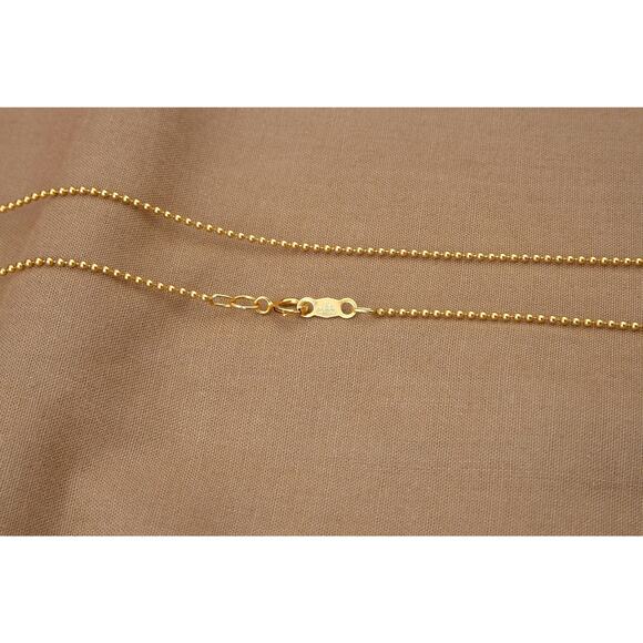 14K Gold Filled Ball Chain, High Quality Bead Necklace, Dainty Minimalist Chain - Picture 1 of 5
